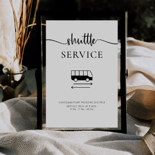 Undertecknet Modern Minimal Script Shuttle Service Poster