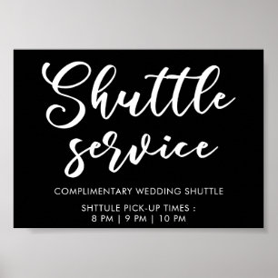Undertecknet Modern Minimal Script Shuttle Service Poster