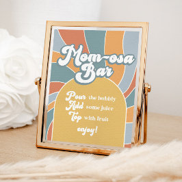 Undertecknet Momosa Groovy Retro Sunshine Baby Sho Poster