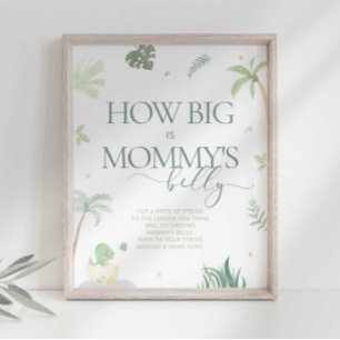 Undertecknet om baby Dino Baby Shower för sent på  Poster