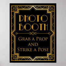 Undertecknet Photo Booth Bröllop | Gatsby Art Deco