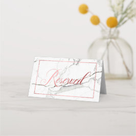 Undertecknet PixDezines Marble+Faux Ro Guld Placeringskort