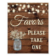 Undertecknet Rustic Land Favors Bröllop