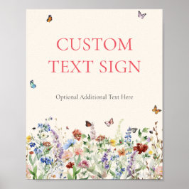 Undertecknet Rustic Wildbloms Blommigt Bröllop Anp Poster