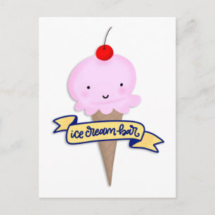 Undertecknet Small Bord-Top Ice Cream Pub Vykort