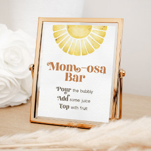 Undertecknet Solnedgång i Momosa Pub Boho Baby Sho Poster