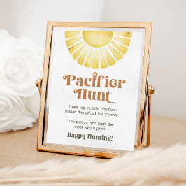 Undertecknet Solskine Nappar Hunt Boho Sol Baby Sh Poster