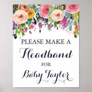 Undertecknet Station Poster om blommiga babystölde