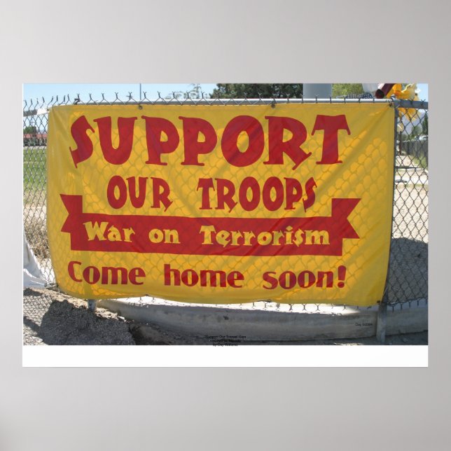 Undertecknet "Support our Troops", Hawthorne, Neva Poster (Framsidan)