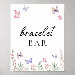 Undertecknet Watercolor Butterflies Games Pub Buff Poster