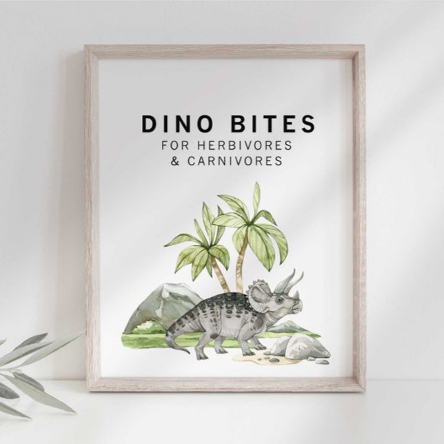 Underteckning av Watercolor Jurassic Dino Bitas Poster (Skapare uppladdad)