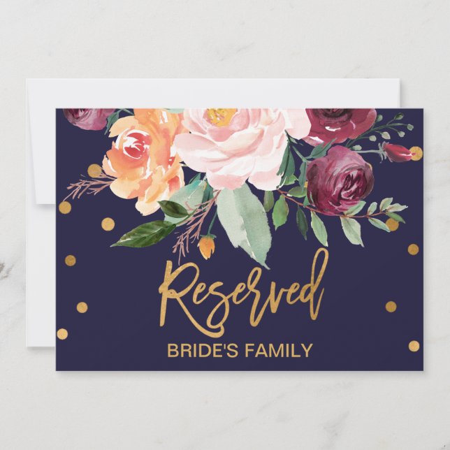 Underteckning för reserverad höst-Blommigt (Framsida)