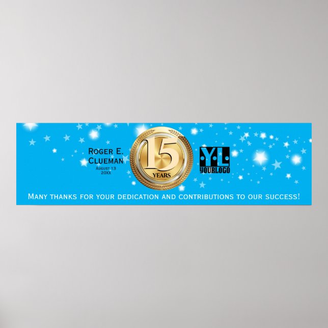 Underteckningsbanderoll för milstolpe för medarbet poster (Framsidan)