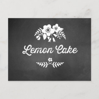 Underteckningskort för Lemon Cake Dessert Bord Vykort