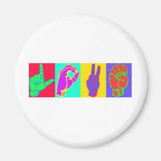 Underteckningsspråk KÄRLEK Magnet