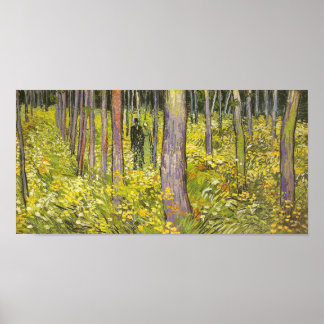 Undertillväxt med två Figurer Van Gogh Fine Art Poster