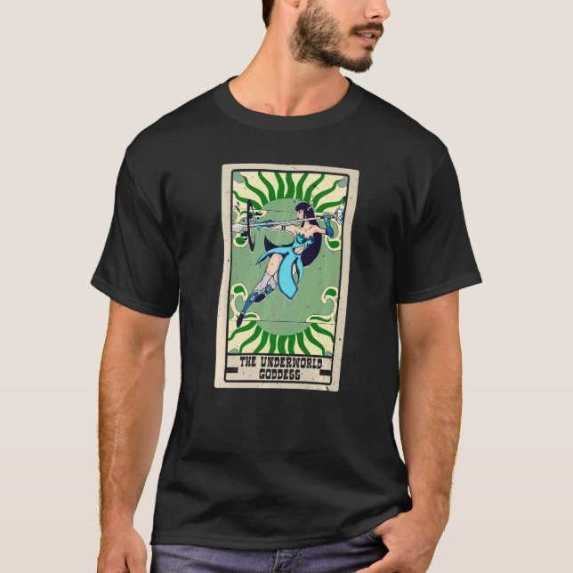 Undervärldsgudens Tarot Card Shaman Fortune T Shirt (Framsida)