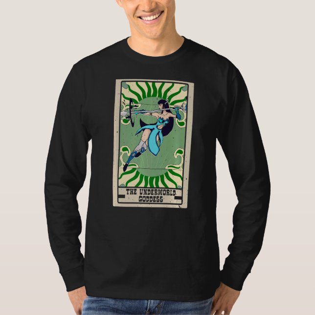 Undervärldsgudens Tarot Card Shaman Fortune T Shirt (Framsida)