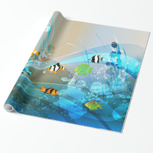 Undervatten 1 Omslagning Papper Presentpapper