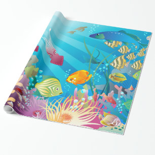 Undervatten 2 Omslagning Papper Presentpapper