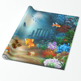 Undervatten 4 Omslagning Papper Presentpapper