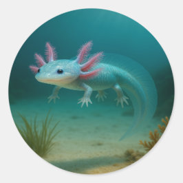 undervatten: Axolotl Runt Klistermärke