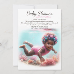 Undervatten Dreams Watercolor Baby Shower Inbjudningar