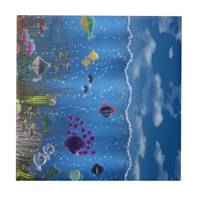 Undervatten Kärlek - Kakelplatta (Framsidan)