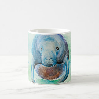 Undervatten Manatee Watercolor Kaffemugg
