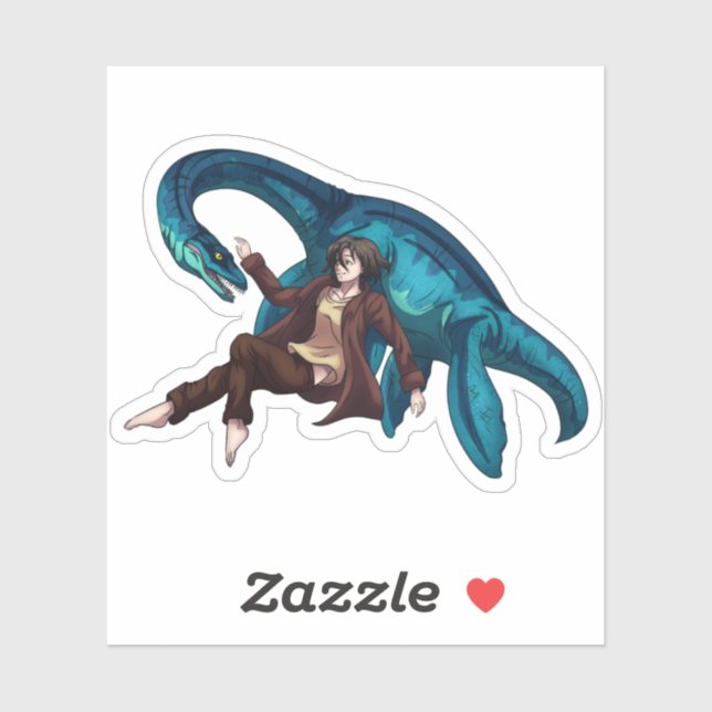 Undervatten med Plesiosaurus Klistermärken (Ark)