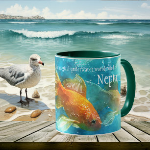 Undervatten Neptune Pisces Fish Mugg