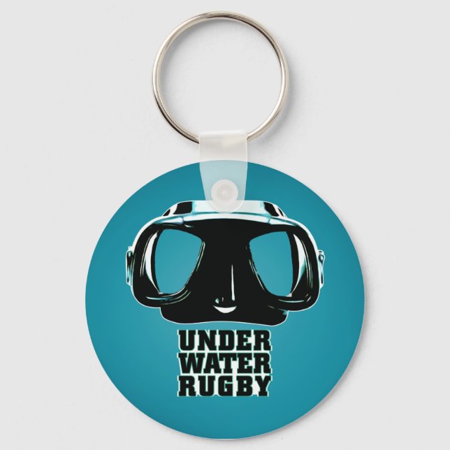 Undervatten Rugby Keychain 2 Nyckelring (Framsida)