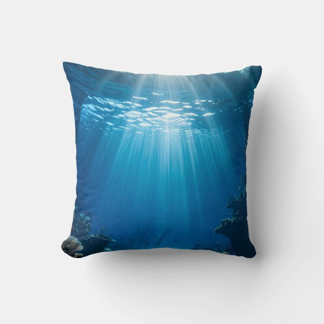 Undervatten Solbeams Pillow Kudde (Framsida)