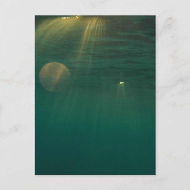 Undervatten Sunset Vykort (Framsida)