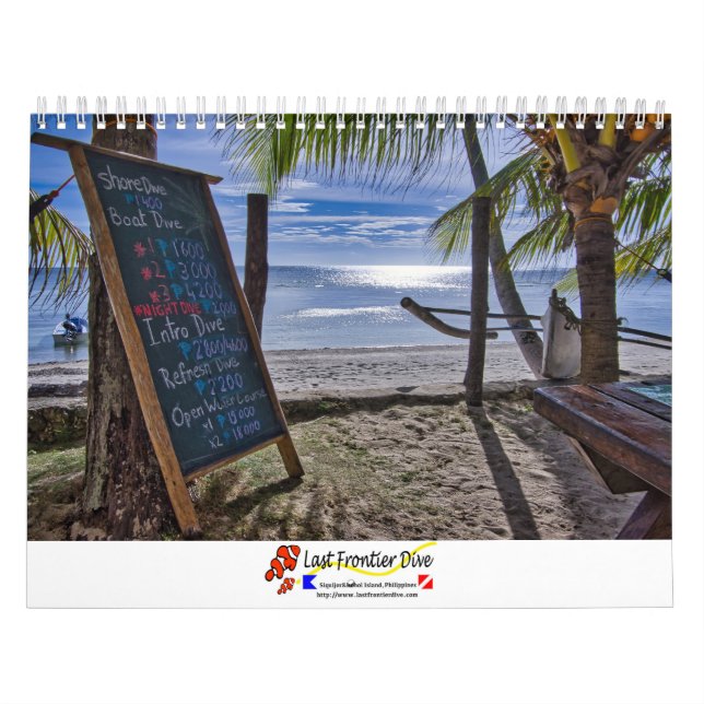 Undervatten till Siquijor S- L storlek Kalender (Omslag)