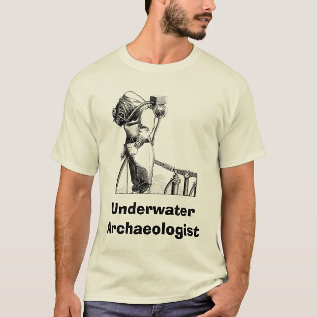 Undervattens- arkeolog tee (Framsida)