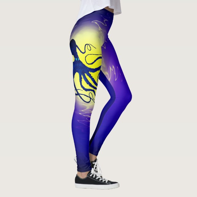 Undervattens- bläckfisk - damasker leggings (Höger)