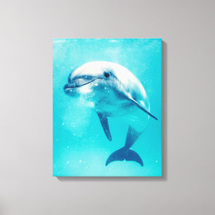 Undervattens- Bottlenosed delfin Canvastryck