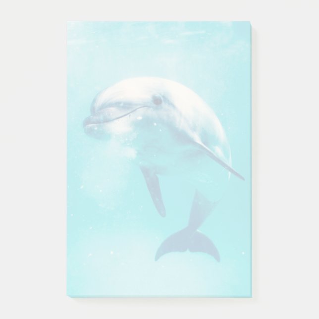 Undervattens- Bottlenosed delfin Post-it Block (Framsida)