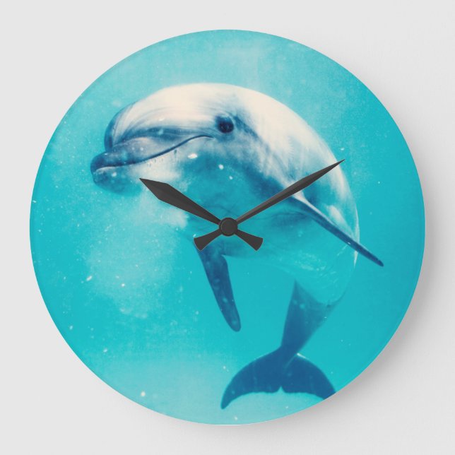 Undervattens- Bottlenosed delfin Stor Klocka (Framsida)