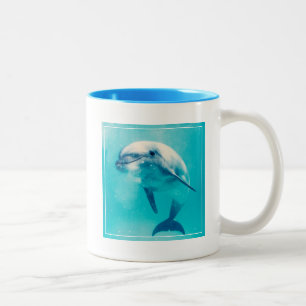 Undervattens- Bottlenosed delfin Två-Tonad Mugg