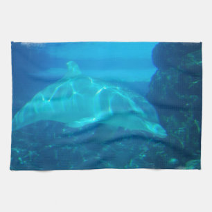 Undervattens- delfinkökshandduk kökshandduk