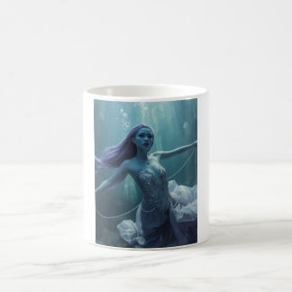 Undervattens Kristall Alien Kvinna – Eterisk Fanta Kaffemugg
