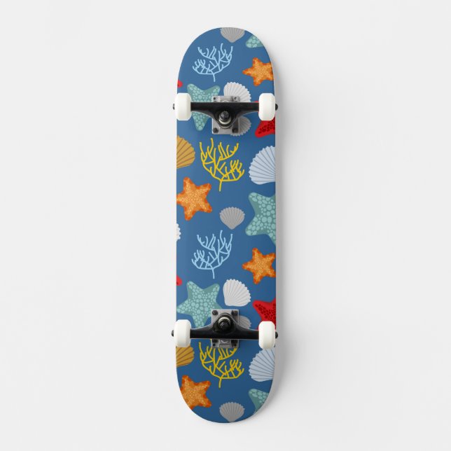 Undervattens- livmönster skateboard bräda 20,5 cm (Framsida)
