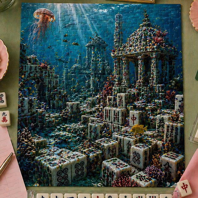 Undervattens Mahjong Kakel Rev Ocean Korall Fantas Pussel (Skapare uppladdad)