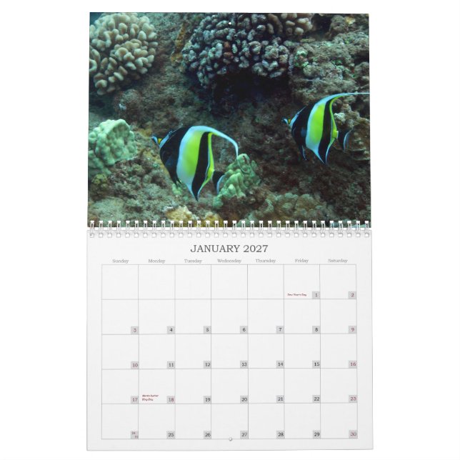 Undervattens- Maui Kalender (Jan 2027)