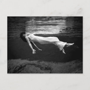 Undervattens- modefotografi vykort