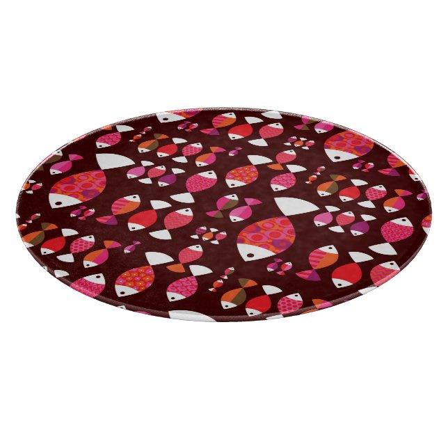 Undervattens- mönster för abstrakt retro fisk (Hörn)