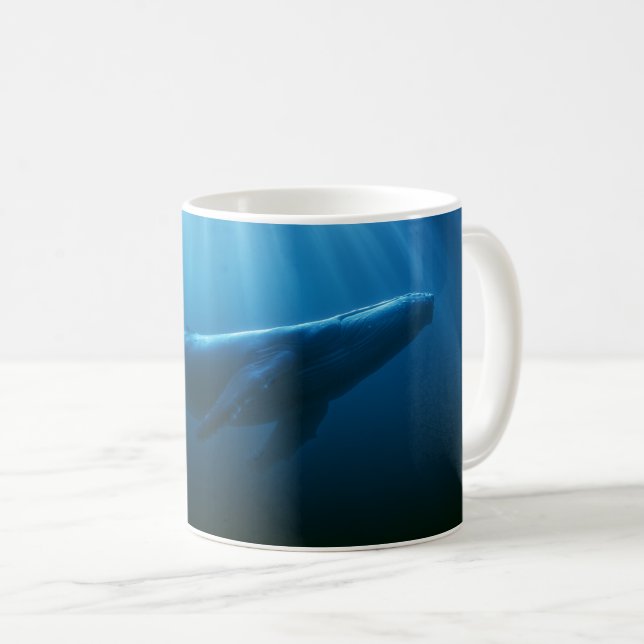 Undervattens puckelval kaffemugg (Framsida höger)