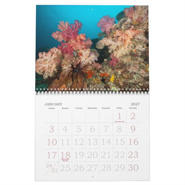 Undervattens- resor 2011 kalender (Jan 2027)